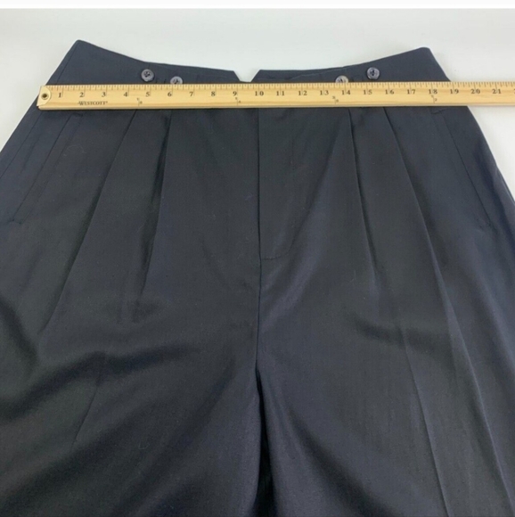 J Peterman Glamour Pants Silk Black Pleated Trouser - Picture 10 of 14